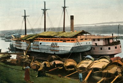 Hanoi. Bords Du Fleuve Rouge, Hanoi. På stranden av den röda floden, 1900. av Unbekannt