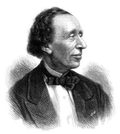 Hans Christian Andersen, dansk poet och sagoförfattare, 1875 av Unbekannt
