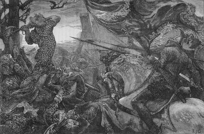 Harold vid slaget vid Hastings, 1066, c1880 av Unbekannt