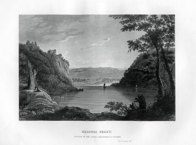 Harpers Ferry, korsningen av floderna Shenandoah och Potomac, West Virginia, USA, 1855 av Unbekannt