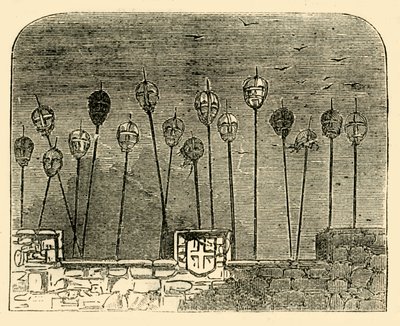 Heads on Old London Bridge, c1872. av Unbekannt