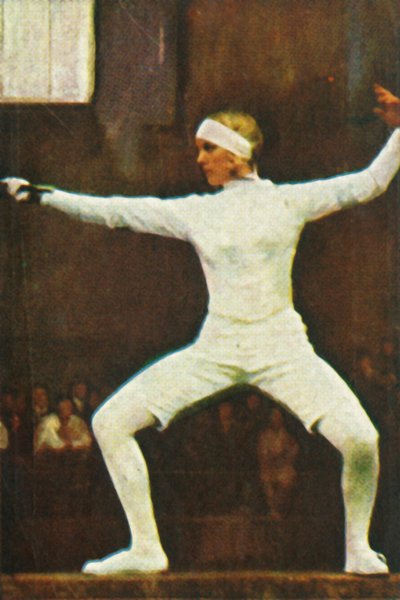 Helene Mayer, tysk världsmästare i fäktare, 1928. av Unbekannt