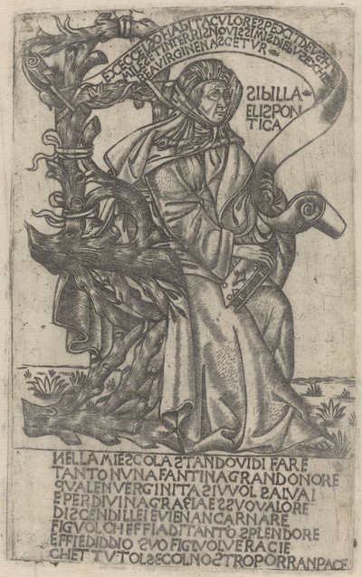 Hellespontinsk sibylla, tidigt 1400-tal. av Unbekannt