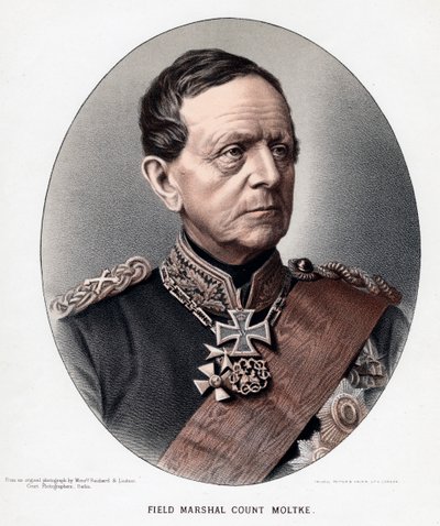 Helmuth Karl Bernhard, greve von Moltke, preussisk general och statsman, c1880 av Unbekannt