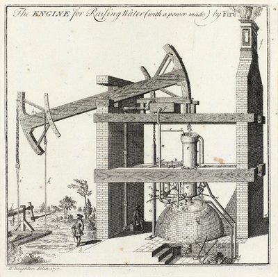 Henry Beightons gravyr av Newcomen Engine på Griff av Unbekannt