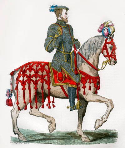 Henrik II av Frankrike, som kapten för det lätta kavalleriet, 1500-talet 1882-1884 av Unbekannt