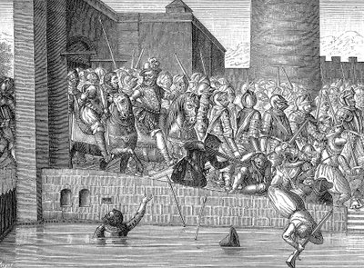 Henrik IV av Frankrike går in i Paris den 22 mars 1594 av Unbekannt