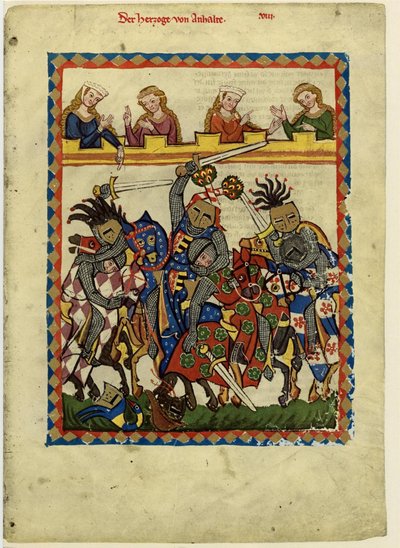 Henrik I, greve av Anhalt från Codex Manesse, mellan 1305 och 1340 av Unbekannt
