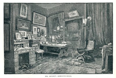 Henry Irvings omklädningsrum, 1891 av Unbekannt