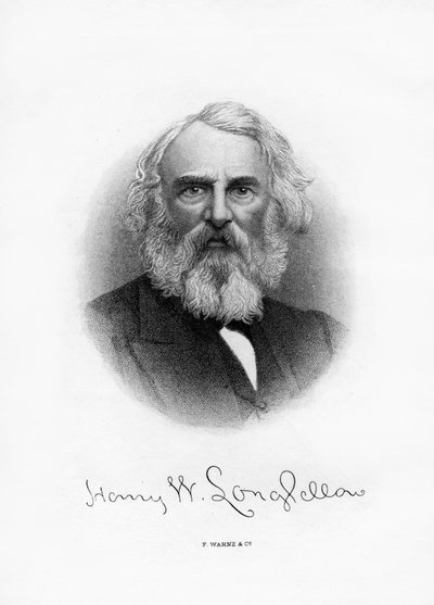 Henry Wadsworth Longfellow, amerikansk poet och lärare, sent 1800-tal av Unbekannt