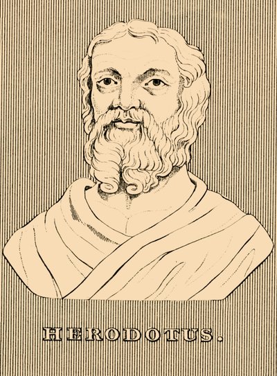 Herodot, c484-c425 f.Kr., 1830. av Unbekannt