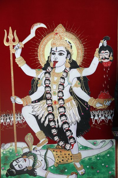 Hinduisk gudinna Kali, Katmandu, Nepal av Unbekannt