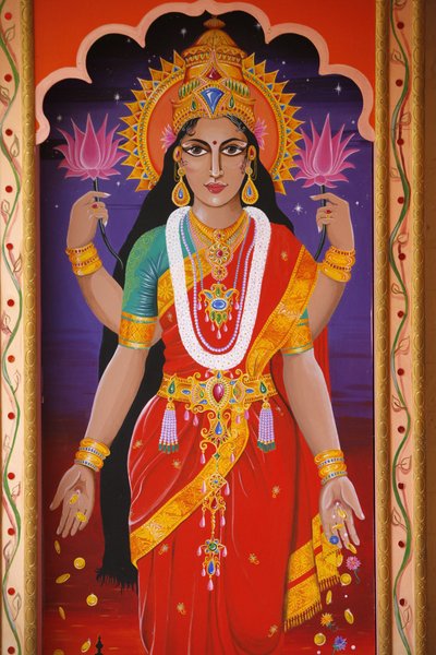 Hinduisk gudinna Laxmi, London, Storbritannien av Unbekannt