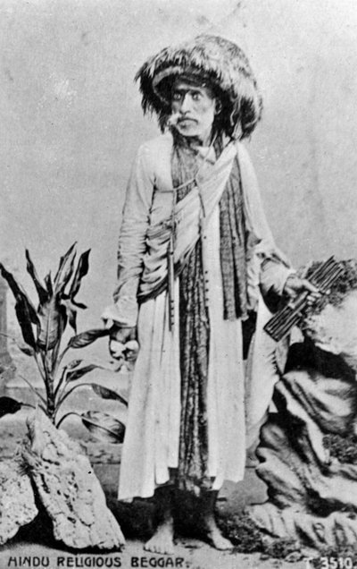 Hinduisk religiös tiggare, Indien, 1900-talet av Unbekannt