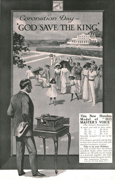 His Masters Voice-annons, 1911. av Unbekannt