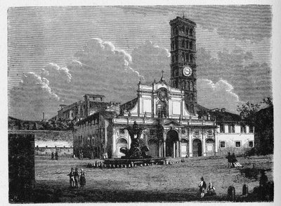 Det antika Roms historia. Santa Maria in Cosmedin är en mindre basilikakyrka i Rom, Italien. Det ligger i Ripa-området. av Unbekannt