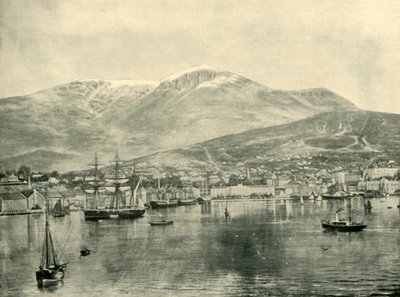 Hobart, från bukten, 1901. av Unbekannt