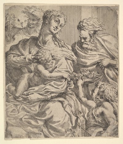 Helig familj, 1600-talet. av Unbekannt