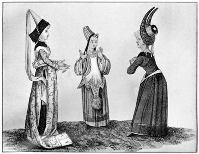 Huvudbonader med horn och torn, 1400-talet, 1910 av Unbekannt