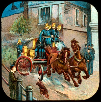 Hästdragen brandbil, c1800-talet av Unbekannt