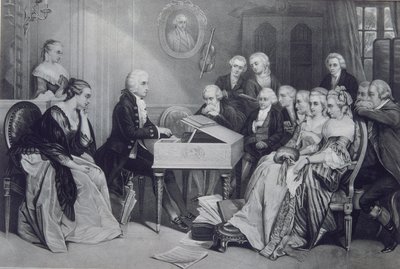 Huskonsert hos familjen Mozart i Wien, 1800-talet av Unbekannt