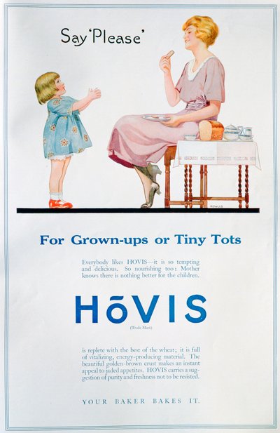 Hovis brödannons, 1921 av Unbekannt