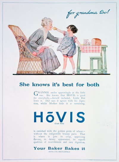 Hovis brödannons, 1923 av Unbekannt