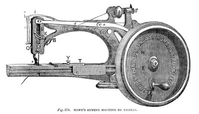 Howes symaskin, av Thomas, 1866 av Unbekannt