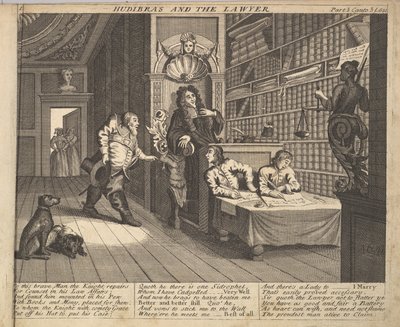 Hudibras and the Lawyer Plate 12: Illustrationer till Samuel Butlers Hudibras, 1725-30. av Unbekannt