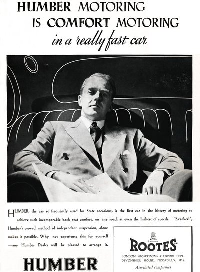 Humber Motoring är Comfort Motoring i en riktigt snabb bil, 1937 av Unbekannt