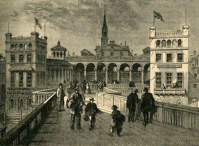 Hungerford Market, från bron, 1850, 1881. av Unbekannt