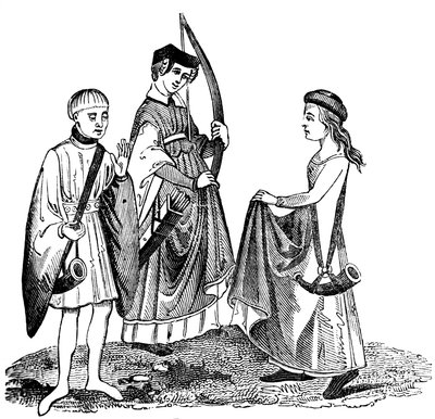 Jaktklänningar, 1400-talet, 1833 av Unbekannt