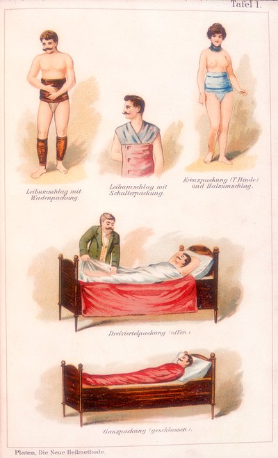 Hydroterapibehandlingar, c1902 av Unbekannt