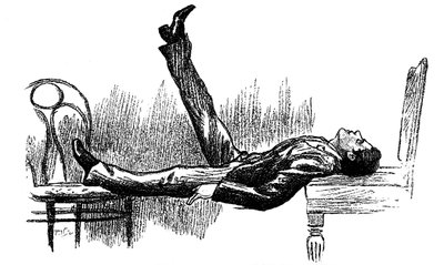 Hypnotiserad subjekt i ett tillstånd av katalepsi, 1891 av Unbekannt