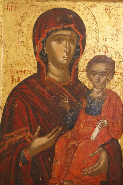 Ikon : Sta Mary Hodigitria (1500-talet), Berat, Albanie av Unbekannt