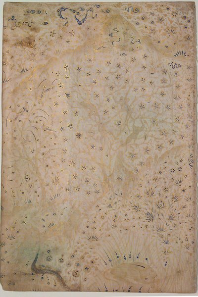 Illuminated Leaf, Iran, 1500-talet. av Unbekannt