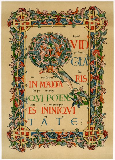 Upplyst initial Q, c1073 av Unbekannt