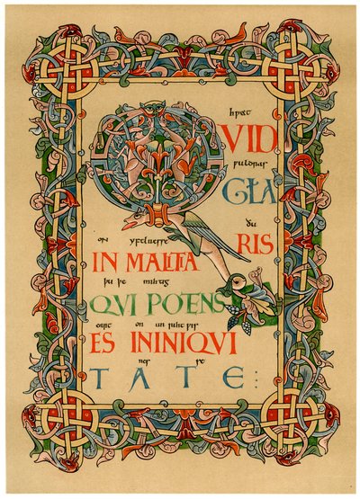 Upplyst initial Q, c1073 av Unbekannt