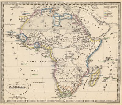 Illustration hämtad från boken Atlas of All Parts of the Earth av okänd författare och utgiven av Chr. Steen & Søn (Köpenhamn, 1857) av Unbekannt