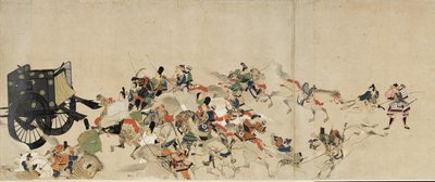 Illustrerad berättelse om Heiji-inbördeskriget Det kejserliga besöket i Rokuhara 3-rullen, 1200-talet av Unbekannt