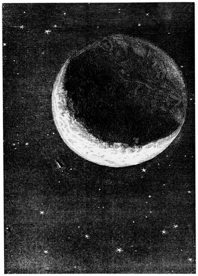Illustration från Från jorden till månen av Jules Verne, 1865 av Unbekannt
