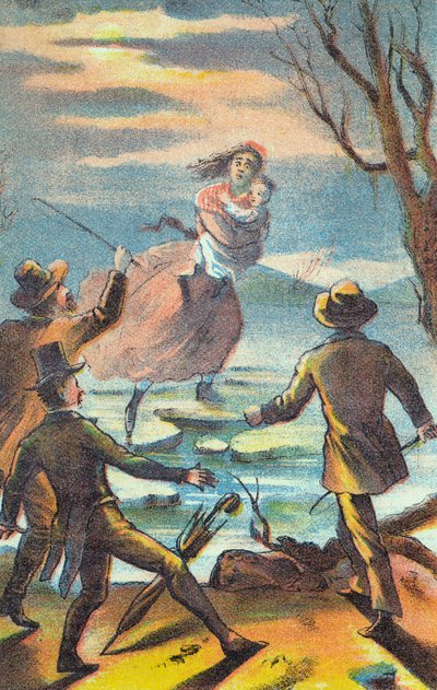 Illustration från en affisch som annonserar en teateruppsättning av Uncle Tom
