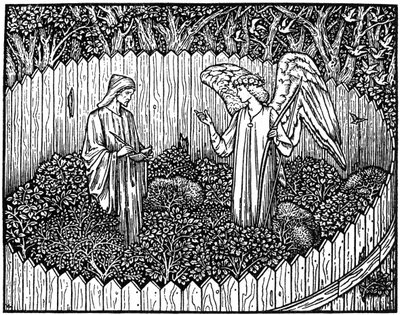 Illustration från Kelmscott Press-utgåvan av The Works of Geoffrey Chaucer, 1896 1964 av Unbekannt