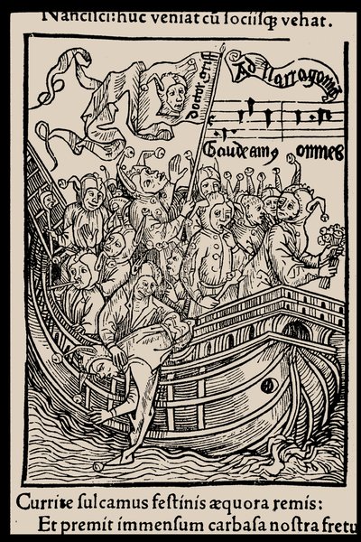 Illustration till boken Ship of Fools av Sebastian Brant, 1497. av Unbekannt