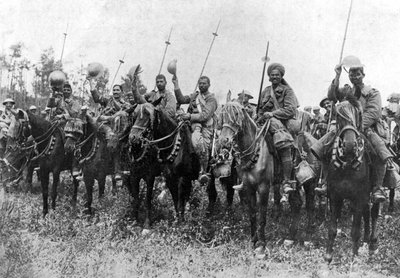 Indiskt kavalleri efter deras anfall, Somme, Frankrike, första världskriget, 14 juli 1916, c1920 av Unbekannt