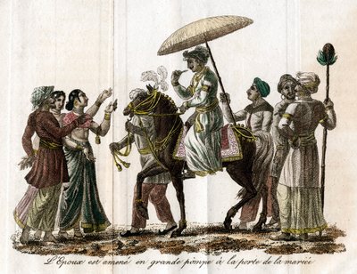 Indisk bröllopståg, c1800-talet av Unbekannt