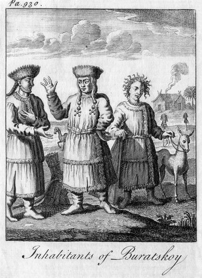 Invånare i Buratskoy, c1700-talet av Unbekannt
