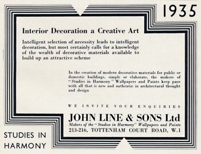 Inredning en kreativ konst - John Line & Sons Ltd, 1935 av Unbekannt