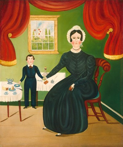 Interiörscen, c. 1840. av Unbekannt