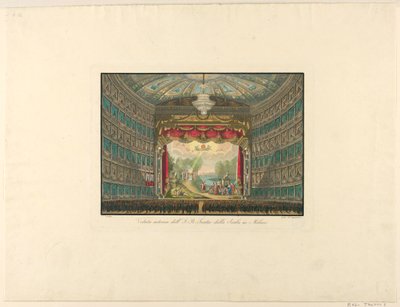 Interiör, La Scala -teatern, Milano av Unbekannt